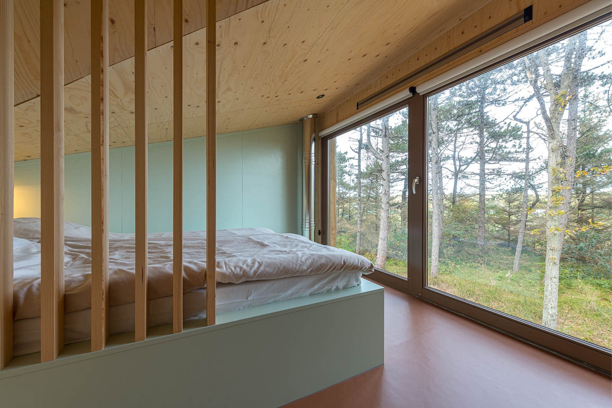 Studio Brandvries | interieurontwerp boshuisjes vlieland houtskeletbouw door architectenbureau rotterdam